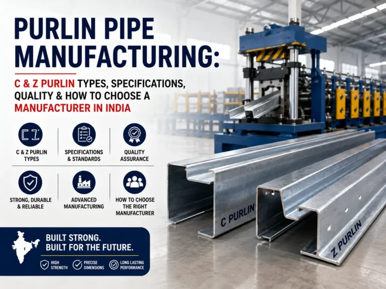 Purlin Pipe Manufacturing: C & Z Purlin Types, Specifications, Quality & How to Choose a Manufacturer in India